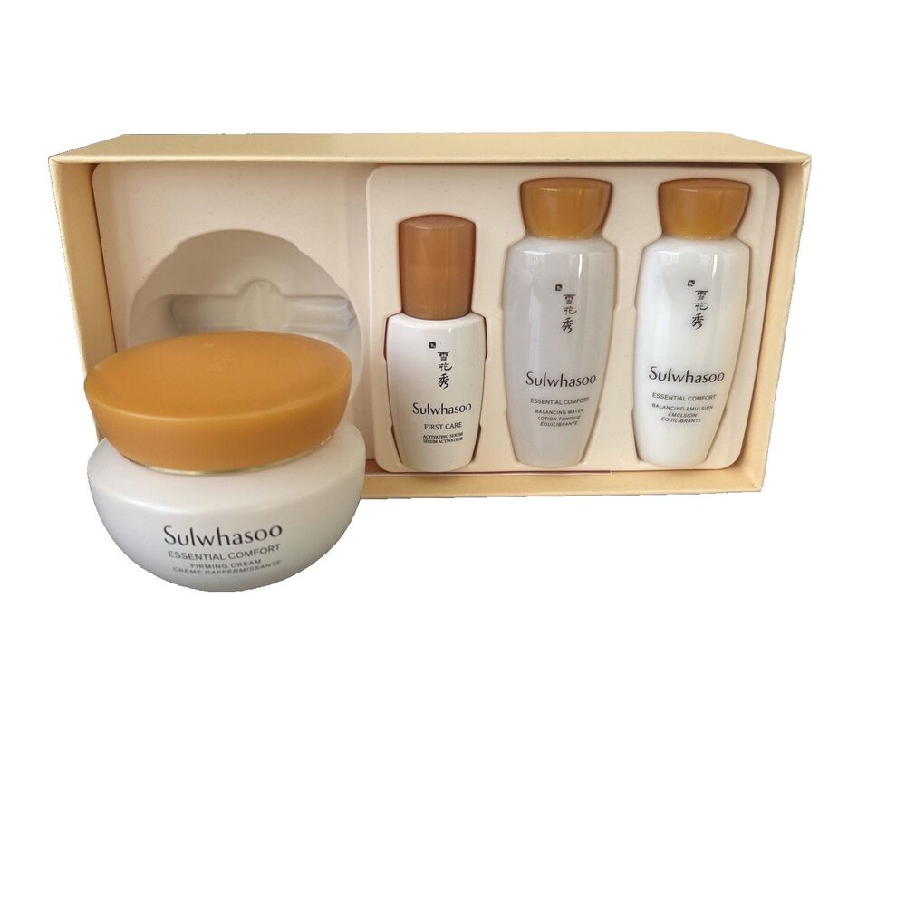 Sulwhasoo Essential Comfort Skin Care Set 4 Items Facial Firming Cream Full Size
